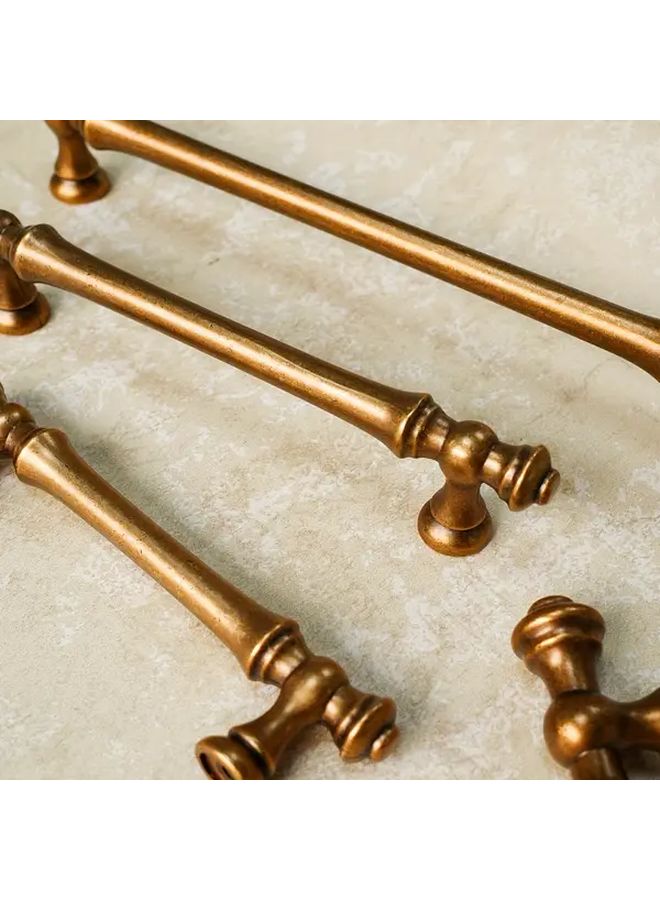 Antique Brass Zinc Alloy Cabinet Handles 96mm Hole Spacing Vintage Wardrobe Door Pulls 2pcs - Image 2